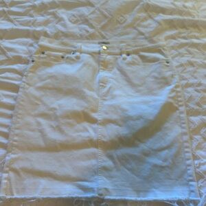 J. Crew White Denim Skirt